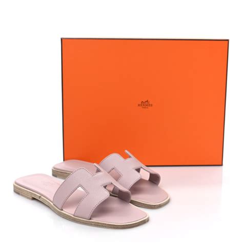 hermes epsom sandals|HERMES Epsom Oran Sandals 36 Rose Porcelaine.